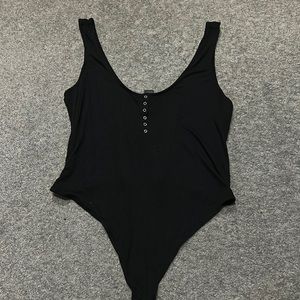 Wild Fable black button down tank top bodysuit